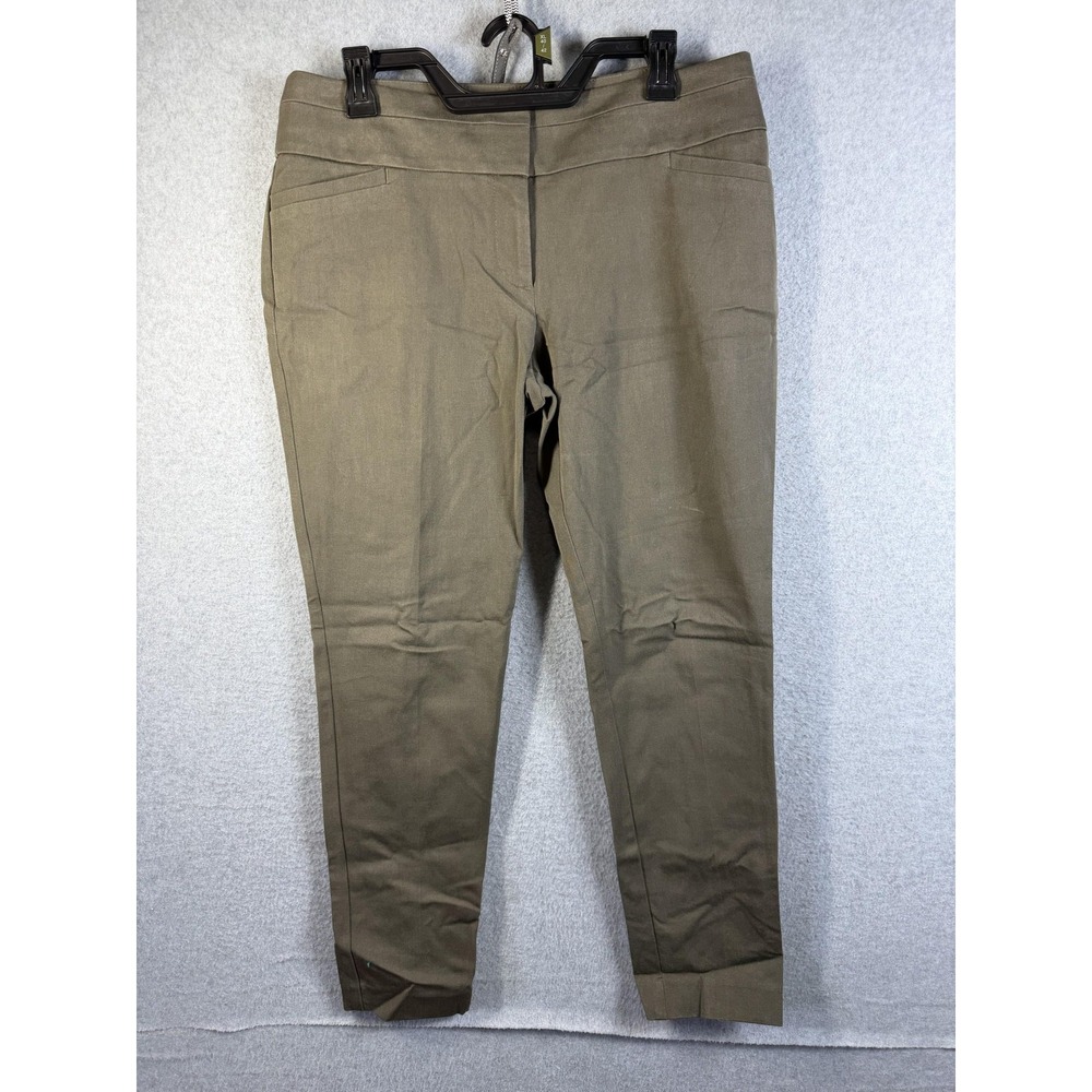 LOFT Pants Womens 10 Green Marisa Skinny Stretch Dress Work Trousers Office